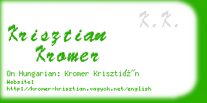 krisztian kromer business card